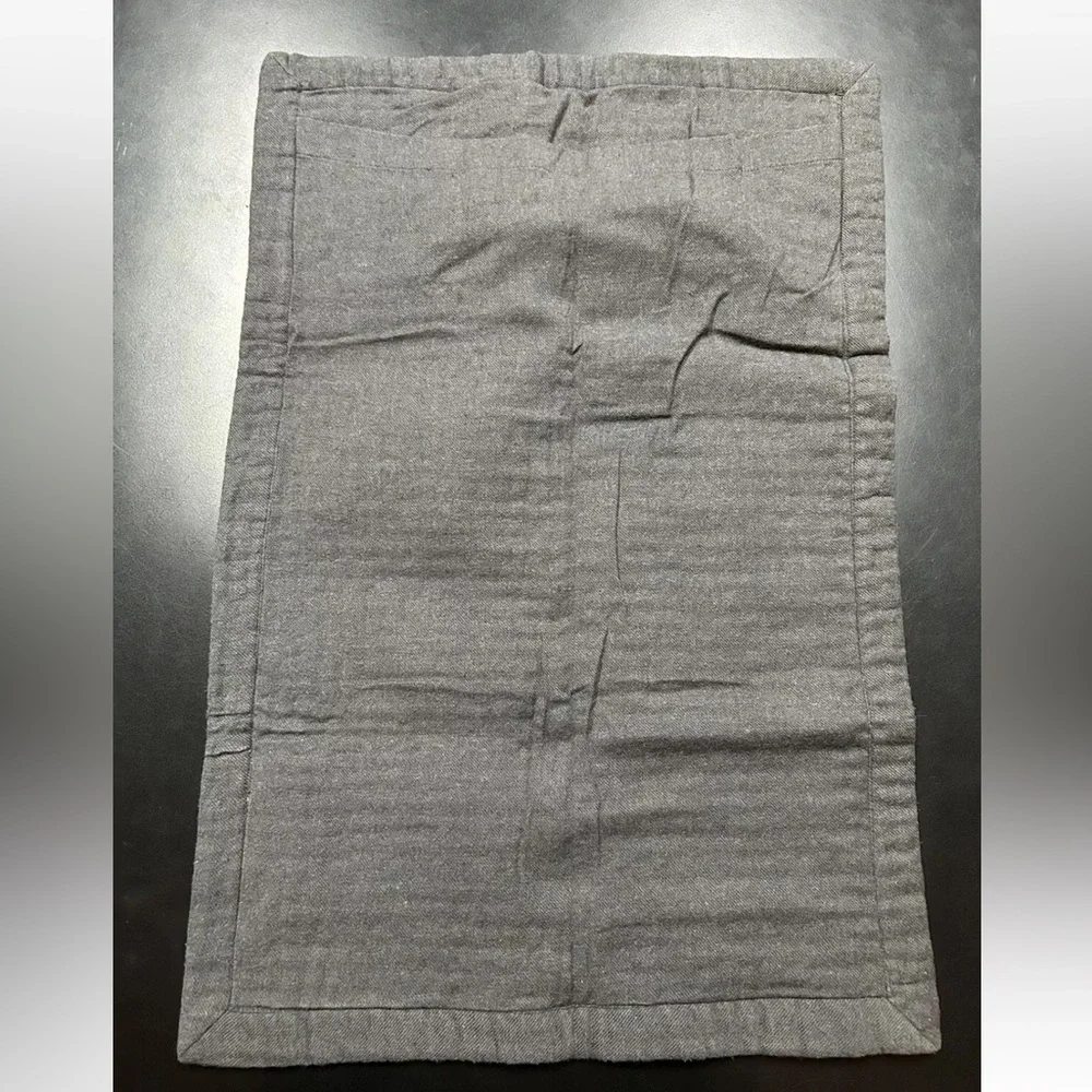 ✅Restoration Hardware Maze Pickstitch Cotton Size King Sham in Fog